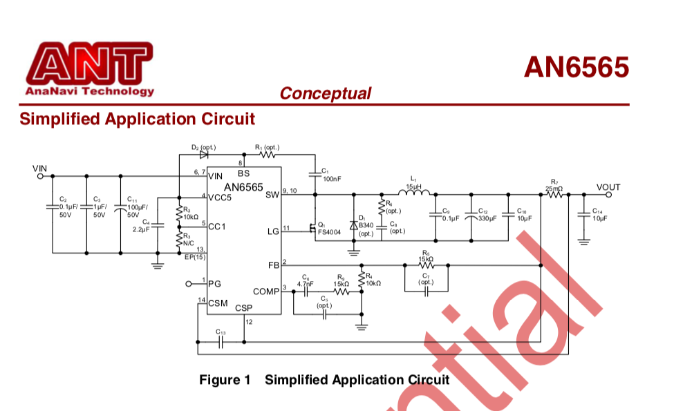 AN6565 DC to DC Vin 40V