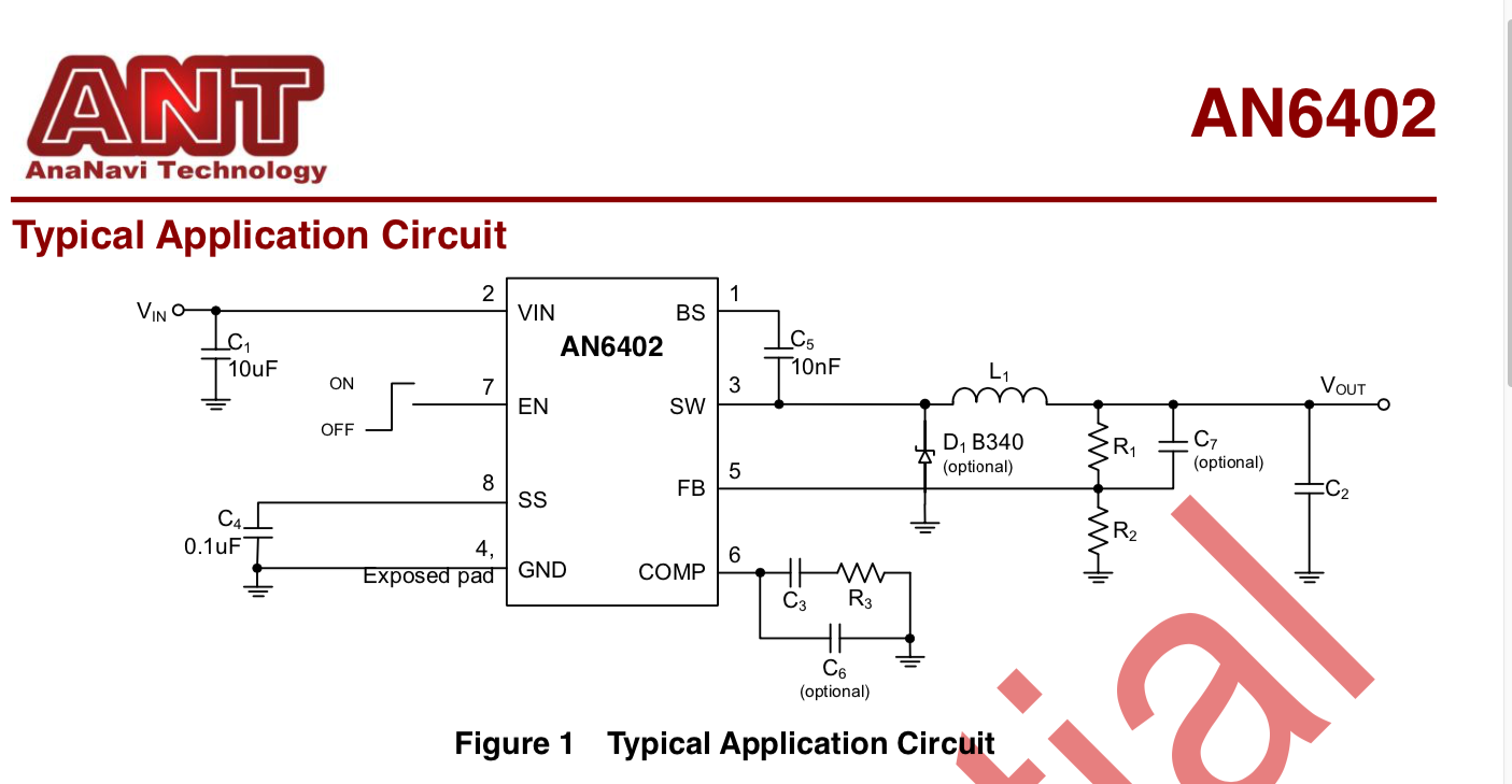 AN6402 DC to DC Vin40V