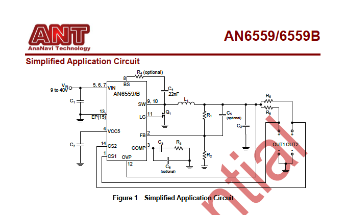 AN6559 DC to DC Vin 40V